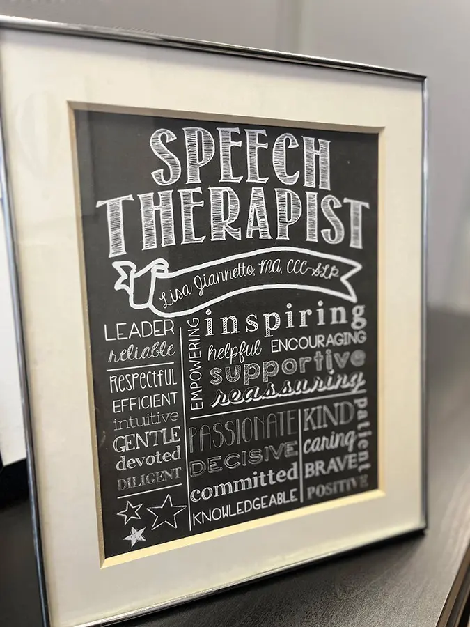 speech therapist sign